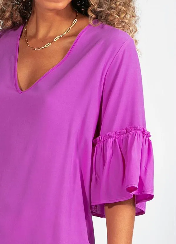 Colcci - Vestido Curto de Viscose Roxo 6
