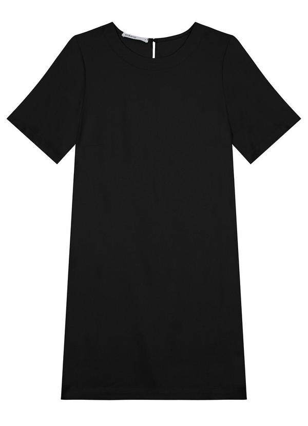 Endless - Vestido Curto de Viscose Sarjada Preto 5