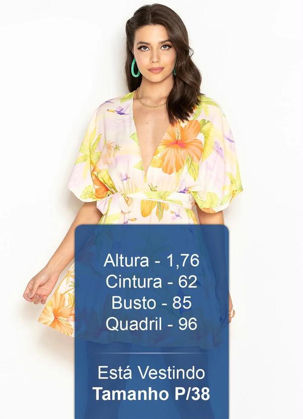 Farm - Vestido Curto de Viscose Sereno Verão Off White 5