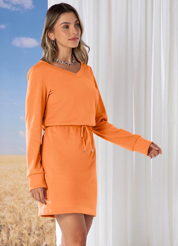 Use Modo - Vestido Curto Decote V Coral