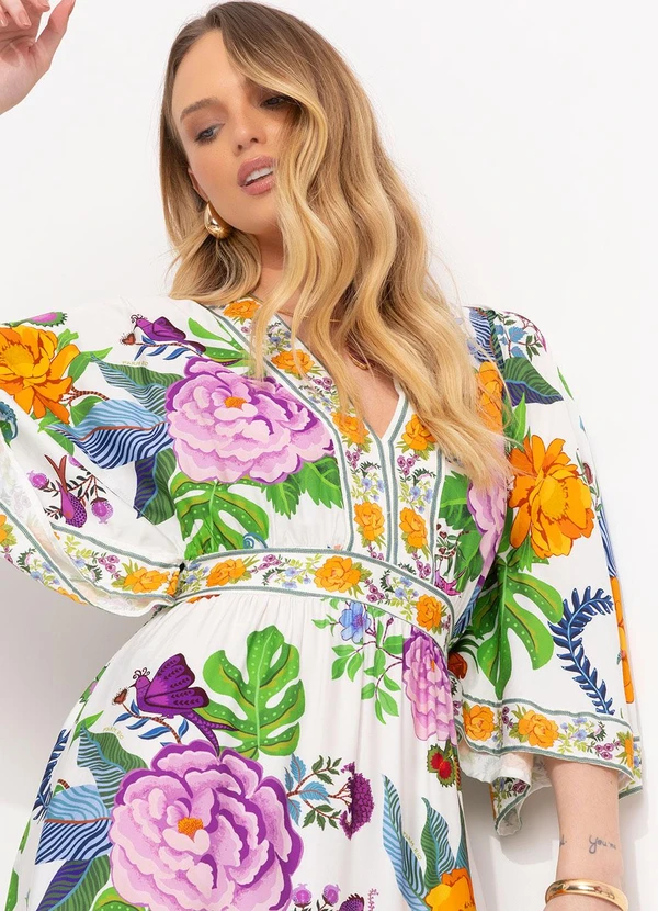 Farm - Vestido Curto Doce Jardim Off White 7