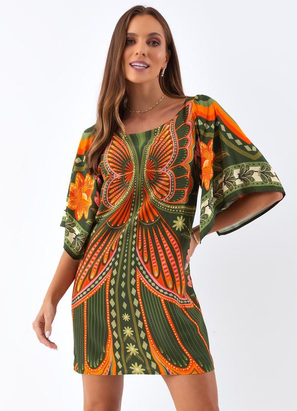 Farm - Vestido Curto Doce Voo Verde