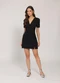 Sofie - Vestido Curto em Alfaiataria com Laços Preto - variação: Preto
