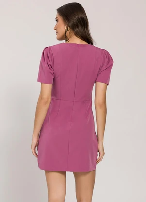 Sofie - Vestido Curto em Alfaiataria com Laços Roxo - SOFIE