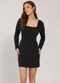 Sofie - Vestido Curto em Alfaiataria Comfy Preto - variação: Preto