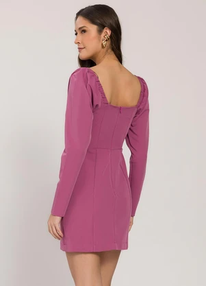 Sofie - Vestido Curto em Alfaiataria Comfy Roxo - SOFIE