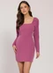 Sofie - Vestido Curto em Alfaiataria Comfy Preto - variação: Roxo
