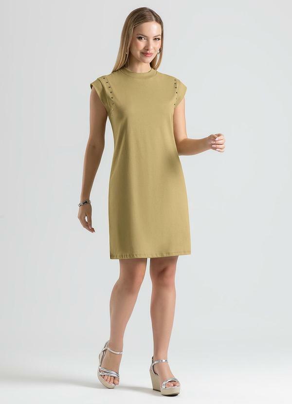 Cativa - Vestido Curto em Algodão Caramelo