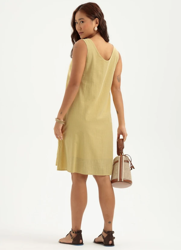 Cativa - Vestido Curto em Algodão Caramelo 4