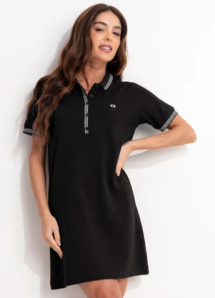 Colcci Jeans - Vestido Curto em Algodão Cj Preto - COLCCI JEANS