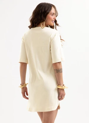 Cativa - Vestido Curto em Algodão Off-White - CATIVA