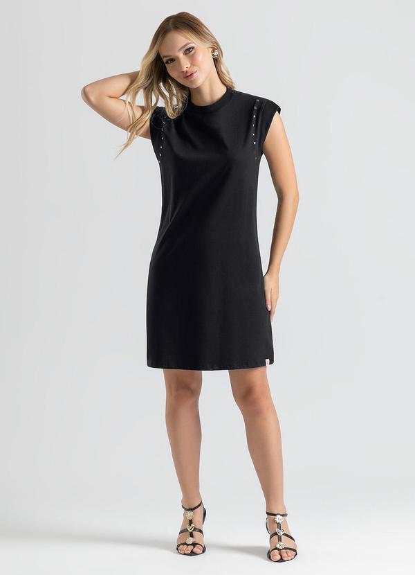 Cativa - Vestido Curto em Algodão Preto 1