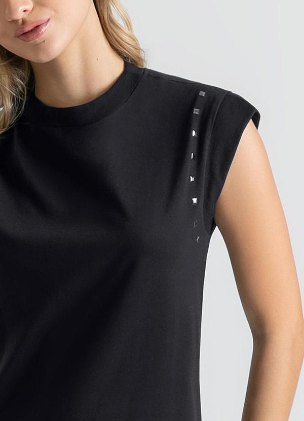 Cativa - Vestido Curto em Algodão Preto 3