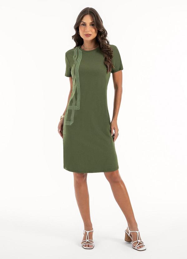 Habana - Vestido Curto em Algodão Verde Escuro