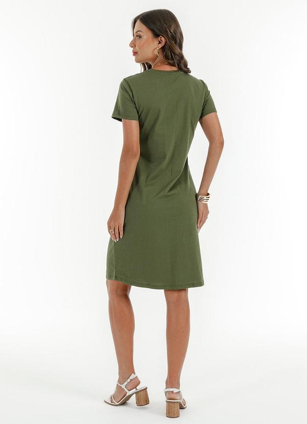 Habana - Vestido Curto em Algodão Verde Escuro 2