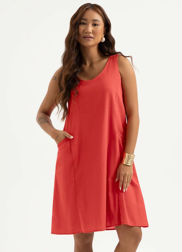 Cativa - Vestido Curto em Algodão Vermelho