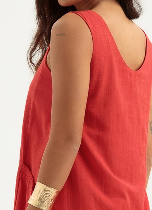 Cativa - Vestido Curto em Algodão Vermelho 7