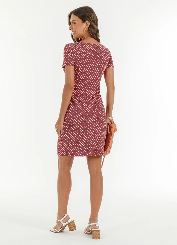 Habana - Vestido Curto em Canelado Marrom Escuro 2