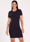 Cativa - Vestido Curto em Canelado Marrom Escuro - variação: Preto