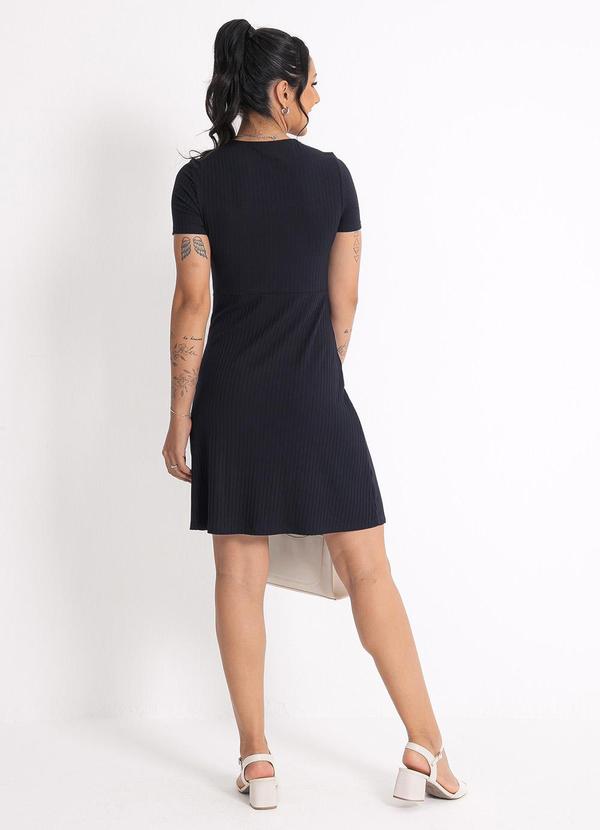 Habana - Vestido Curto em Canelado Preto 2