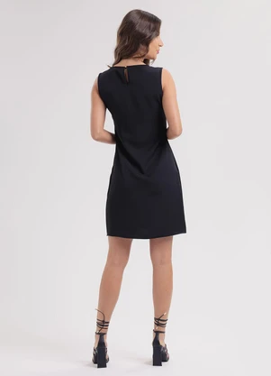Habana - Vestido Curto em Crepe Preto - HABANA