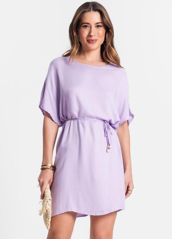 Rovitex - Vestido Curto em Crepe Roxo