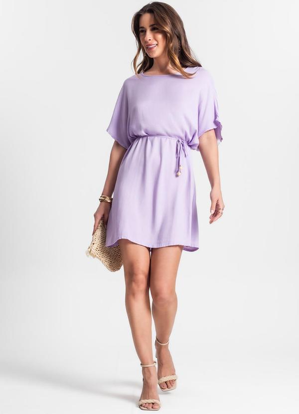 Rovitex - Vestido Curto em Crepe Roxo 3