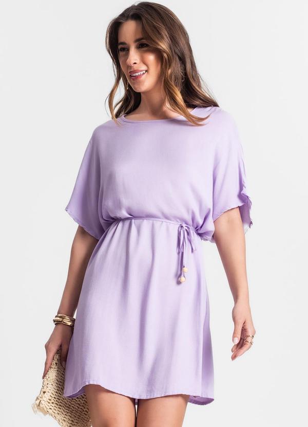 Rovitex - Vestido Curto em Crepe Roxo 4