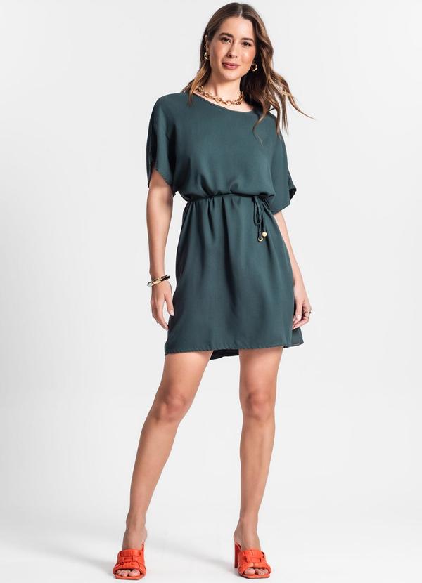 Rovitex - Vestido Curto em Crepe Verde 3