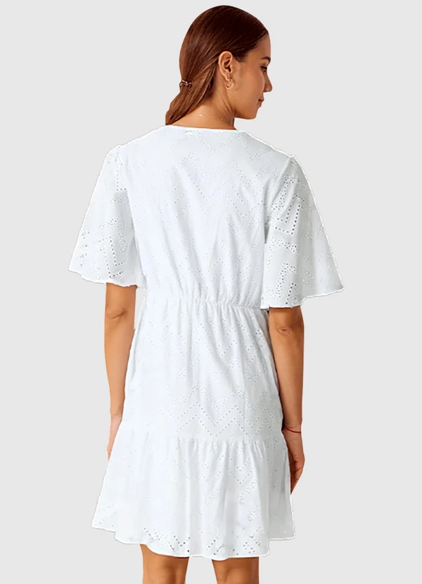 Malwee - Vestido Curto em Laíse Branco 2