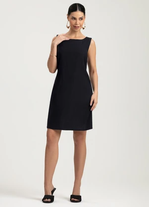 Gris - Vestido Curto em LinhoPreto - GRIS