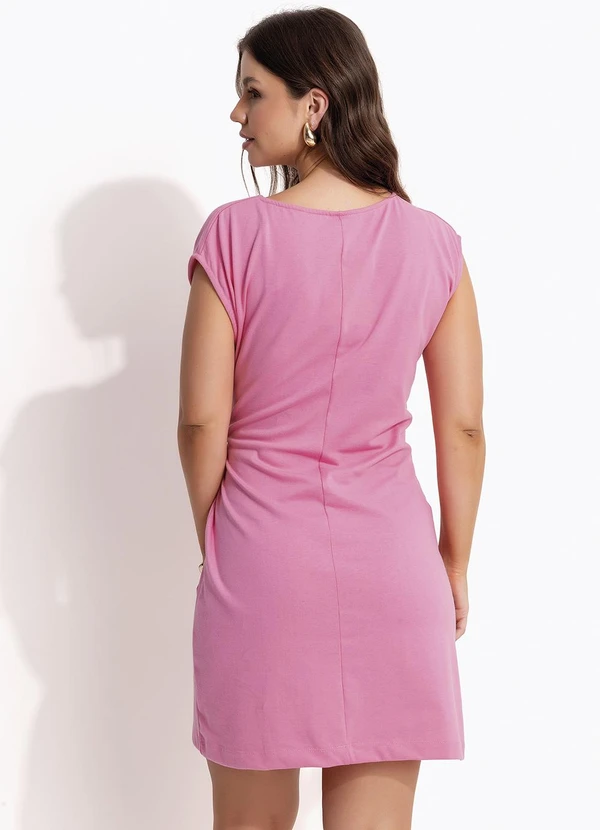 Multimarcas - Vestido Curto em Malha Rosa 2