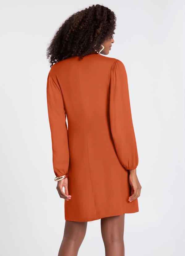 Lunender - Vestido Curto em Malha Terracota 2