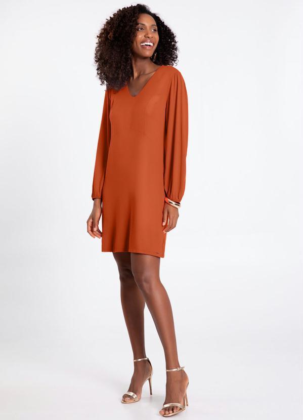 Lunender - Vestido Curto em Malha Terracota 3