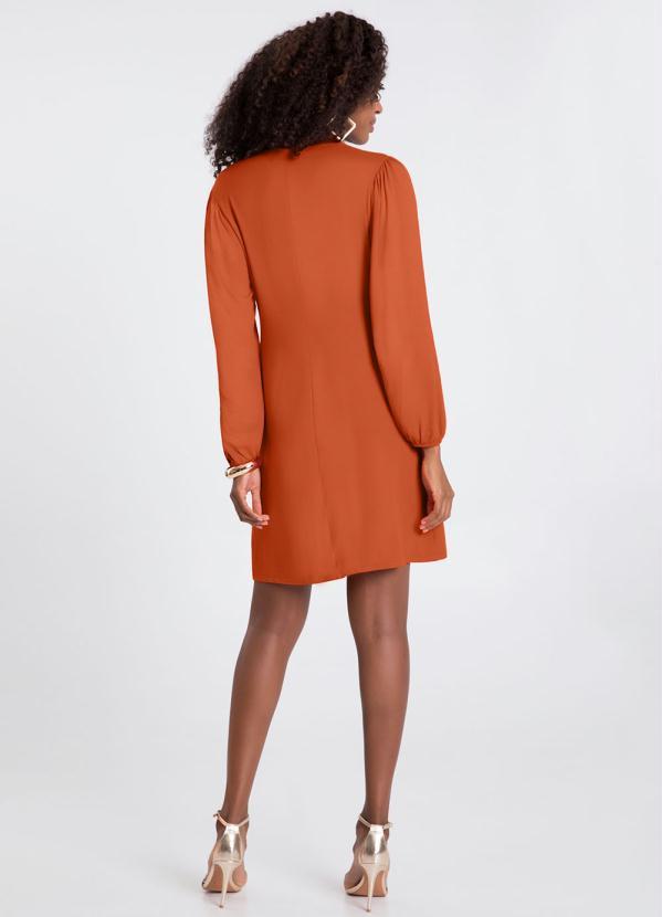 Lunender - Vestido Curto em Malha Terracota 4