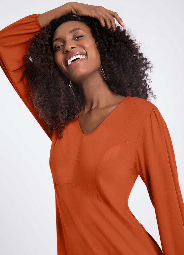 Lunender - Vestido Curto em Malha Terracota 5