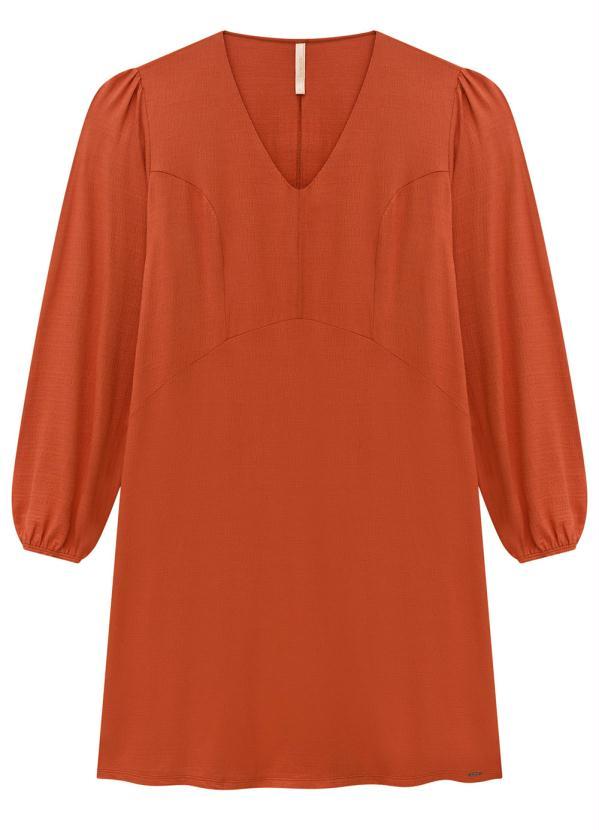 Lunender - Vestido Curto em Malha Terracota 6