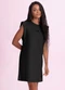 Angel - Vestido Curto em Meia Malha Marrom - variação: Preto
