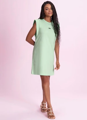 Angel - Vestido Curto em Meia Malha Verde - ANGEL