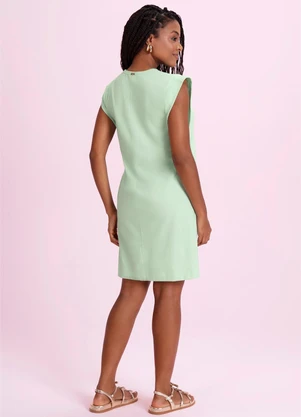 Angel - Vestido Curto em Meia Malha Verde - ANGEL
