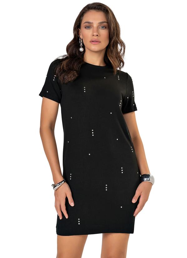 Endless - Vestido Curto em Molecotton Endless Preto