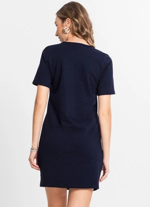 Infinita Cor - Vestido Curto em Moletinho Azul - INFINITA COR
