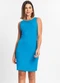Rovitex - Vestido Curto em Ribana Canelada Verde - variação: Azul