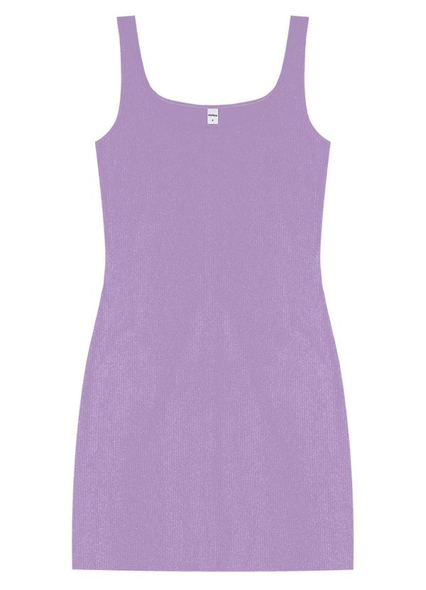 Rovitex - Vestido Curto em Ribana Canelada Roxo 5