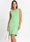 Rovitex - Vestido Curto em Ribana Canelada Verde - variação: Verde