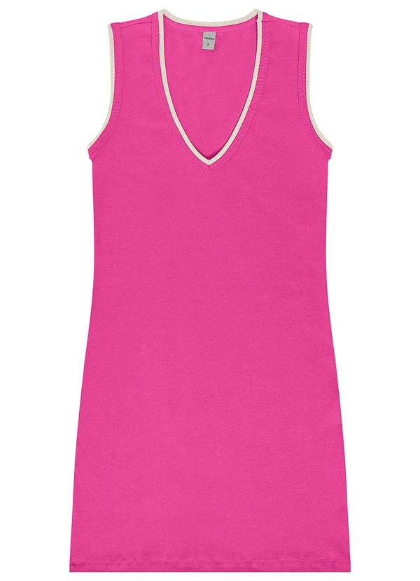 Rovitex - Vestido Curto em Ribana Rosa