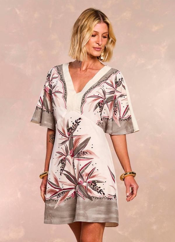 Doce Trama - Vestido Curto em Sarja Four Branco