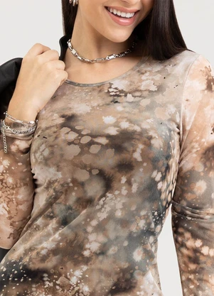 Cativa - Vestido Curto em Tule  Bege - CATIVA