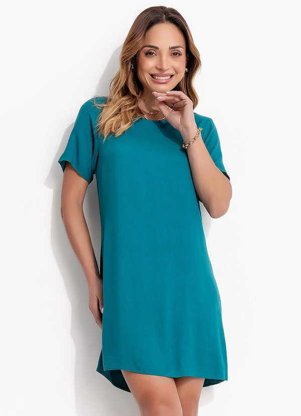 Bimini - Vestido Curto em  Vicose Verde