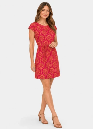 Infinita Cor - Vestido Curto em Visco Premiere Rosa - INFINITA COR
